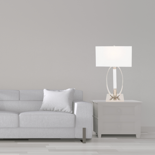 Sparkling Crystal & Chrome Table Lamp // 2 Light - Disselt Designs