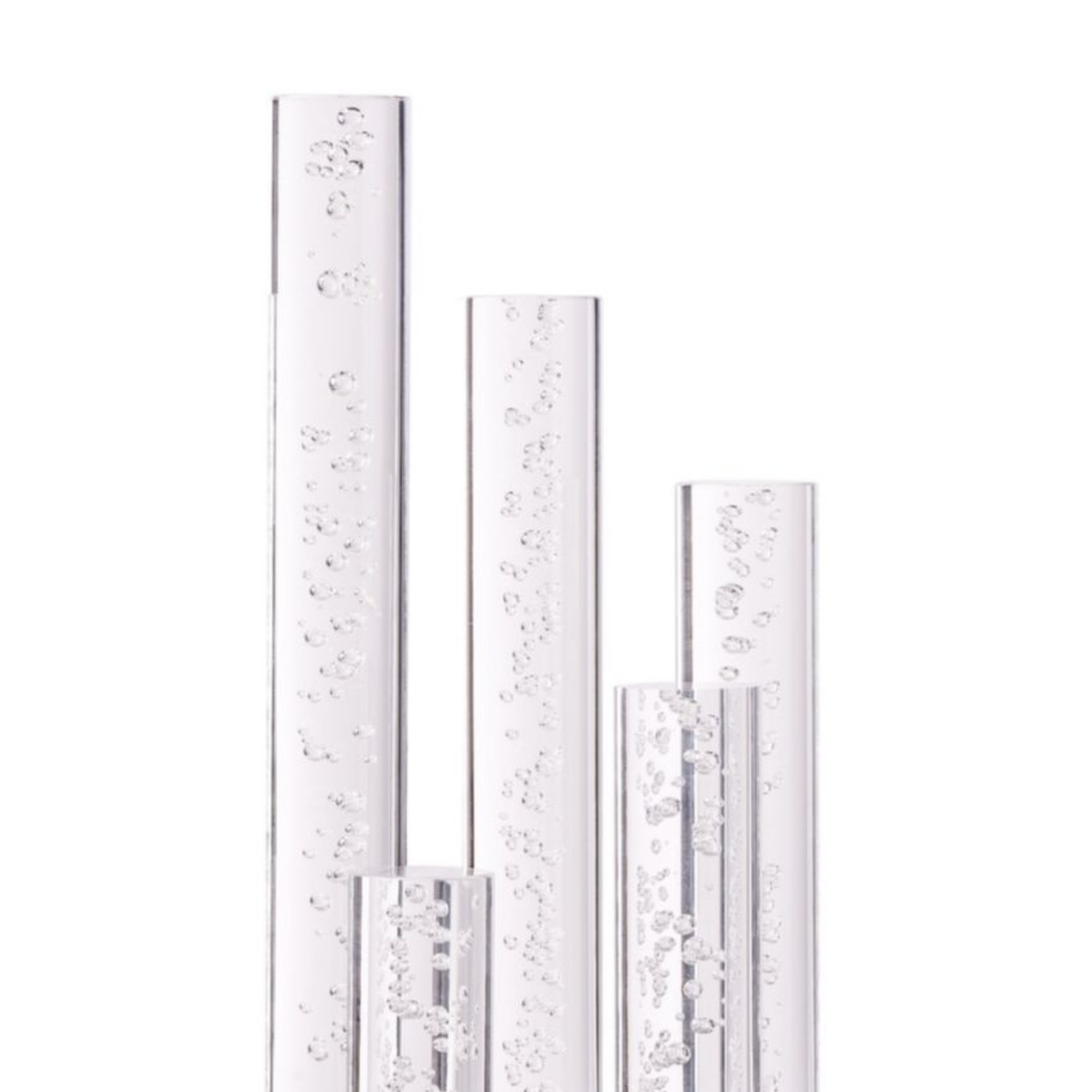 5 Acrylic Cylinder Table Lamp // Chrome - Disselt Designs