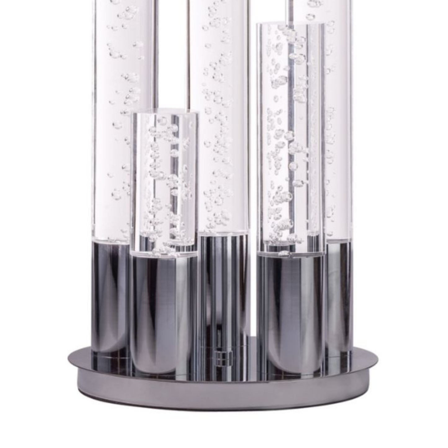 5 Acrylic Cylinder Table Lamp // Chrome - Disselt Designs