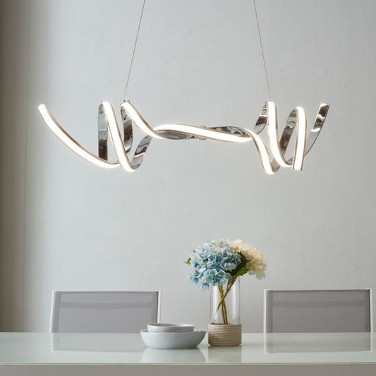 Munich LED Horizontal Chandelier // Chrome - Disselt Designs