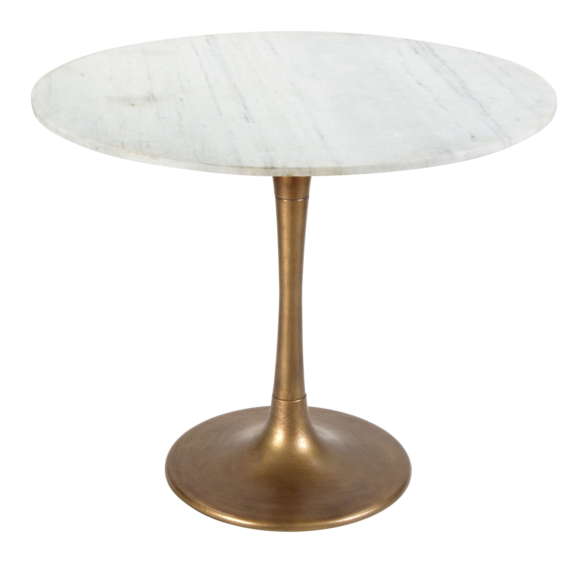 Fullerton Dining Table White & Gold - Disselt Designs