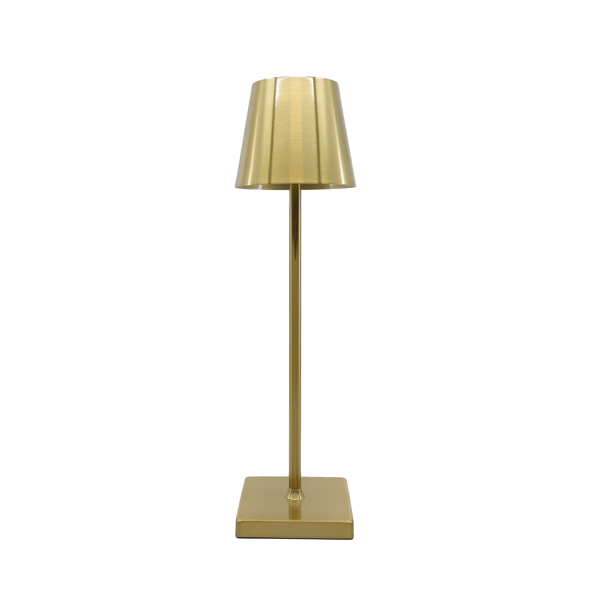 Beam Column Rechargeable Table Lamp // Gold - Disselt Designs