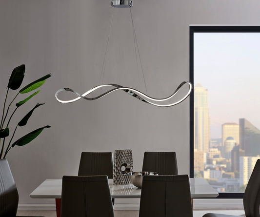 Xiamen LED Adjustable Chandelier // Chrome - Disselt Designs