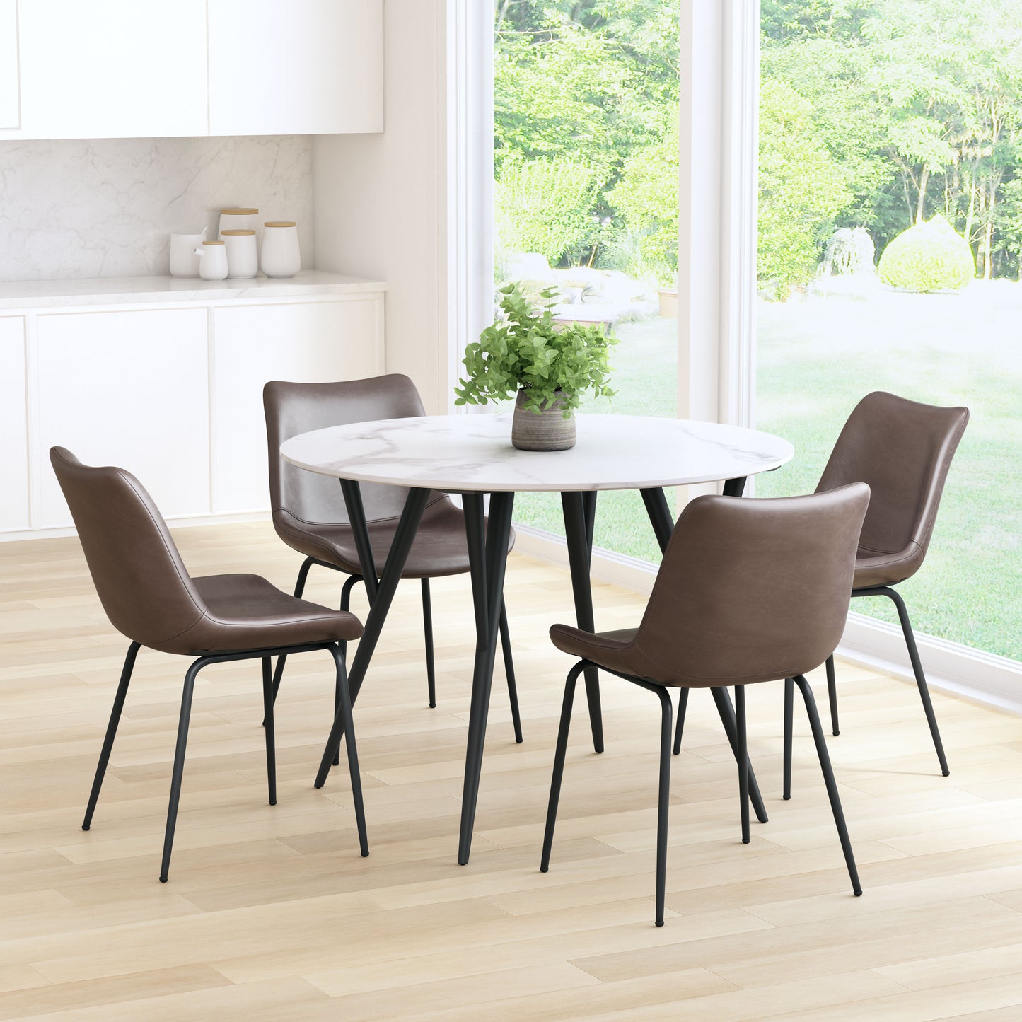 Byron Dining Chair (Set of 2) Brown - Disselt Designs