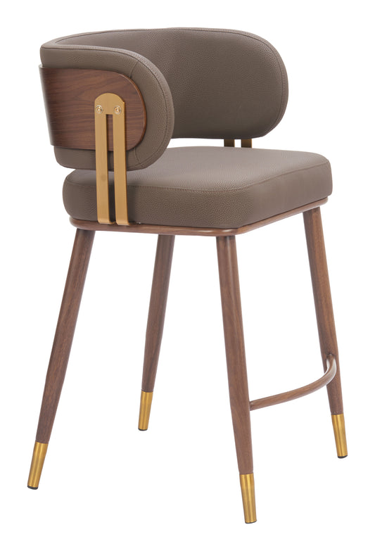 Brew Counter Stool Brown & Walnut - Disselt Designs