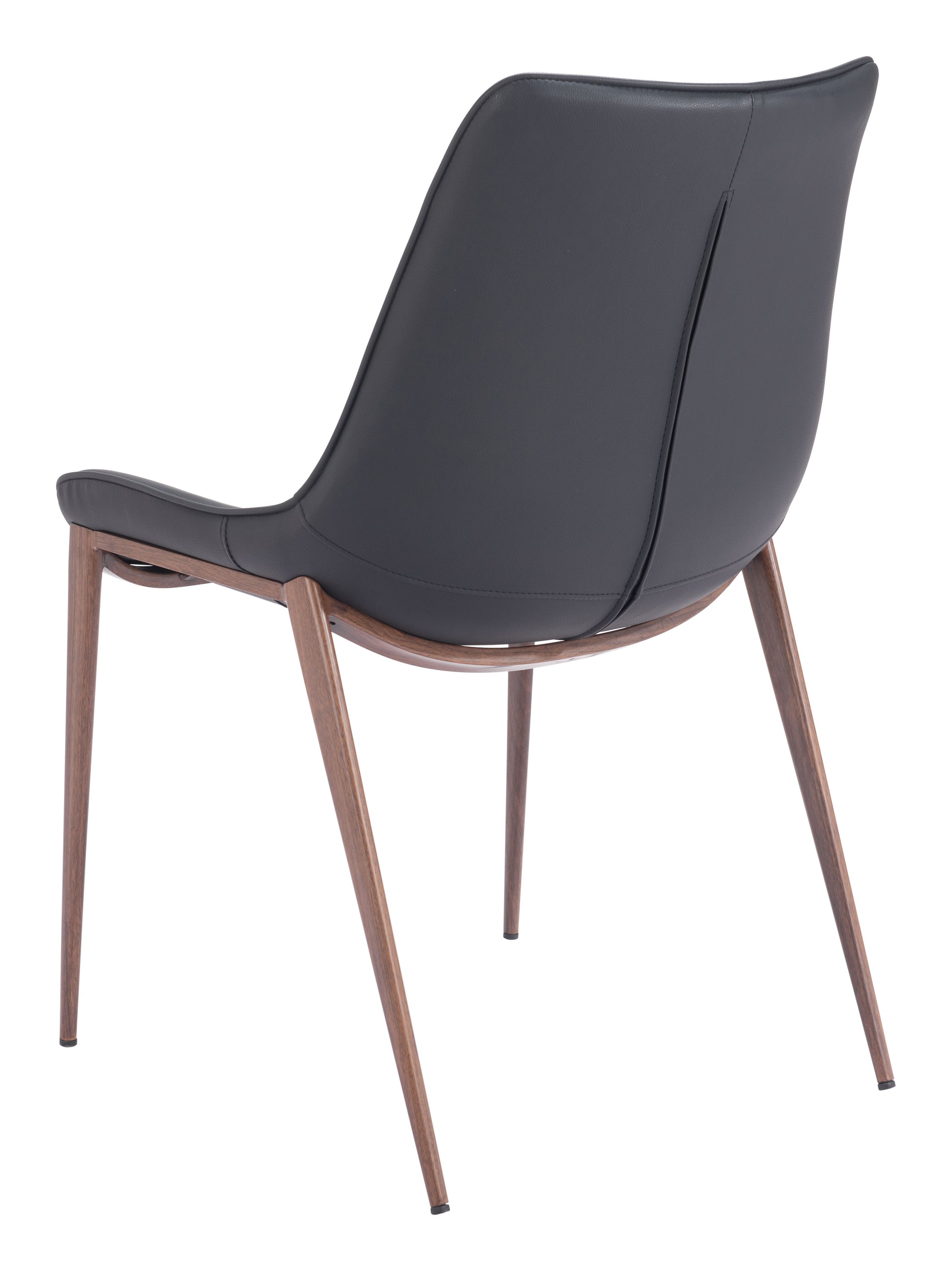 Magnus Dining Chair (Set of 2) Black & Walnut - Disselt Designs