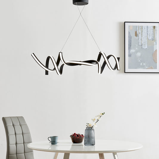 Munich LED Horizontal Chandelier // Black - Disselt Designs