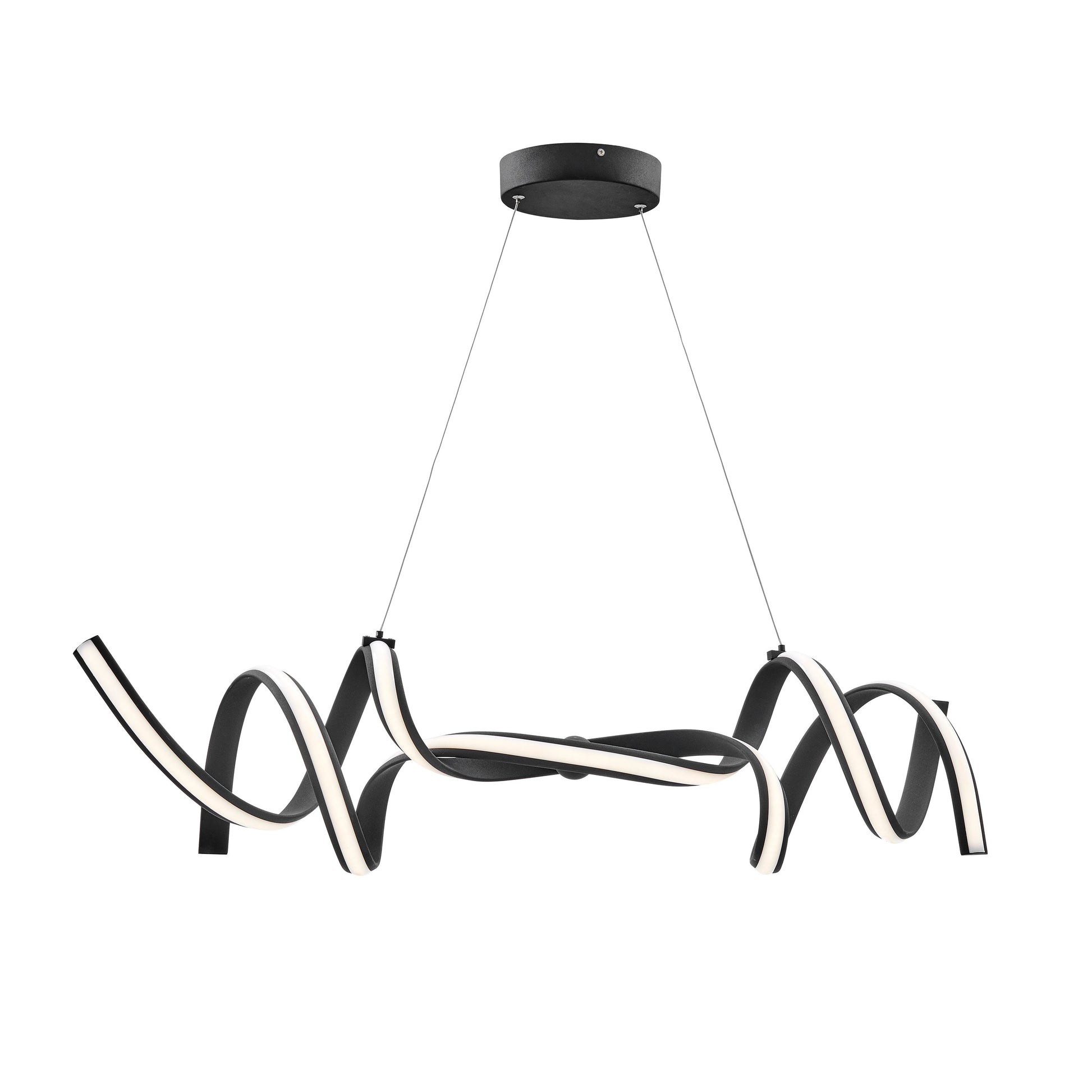 Munich LED Horizontal Chandelier // Black - Disselt Designs