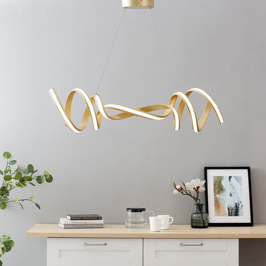Munich LED Horizontal Chandelier // Gold - Disselt Designs
