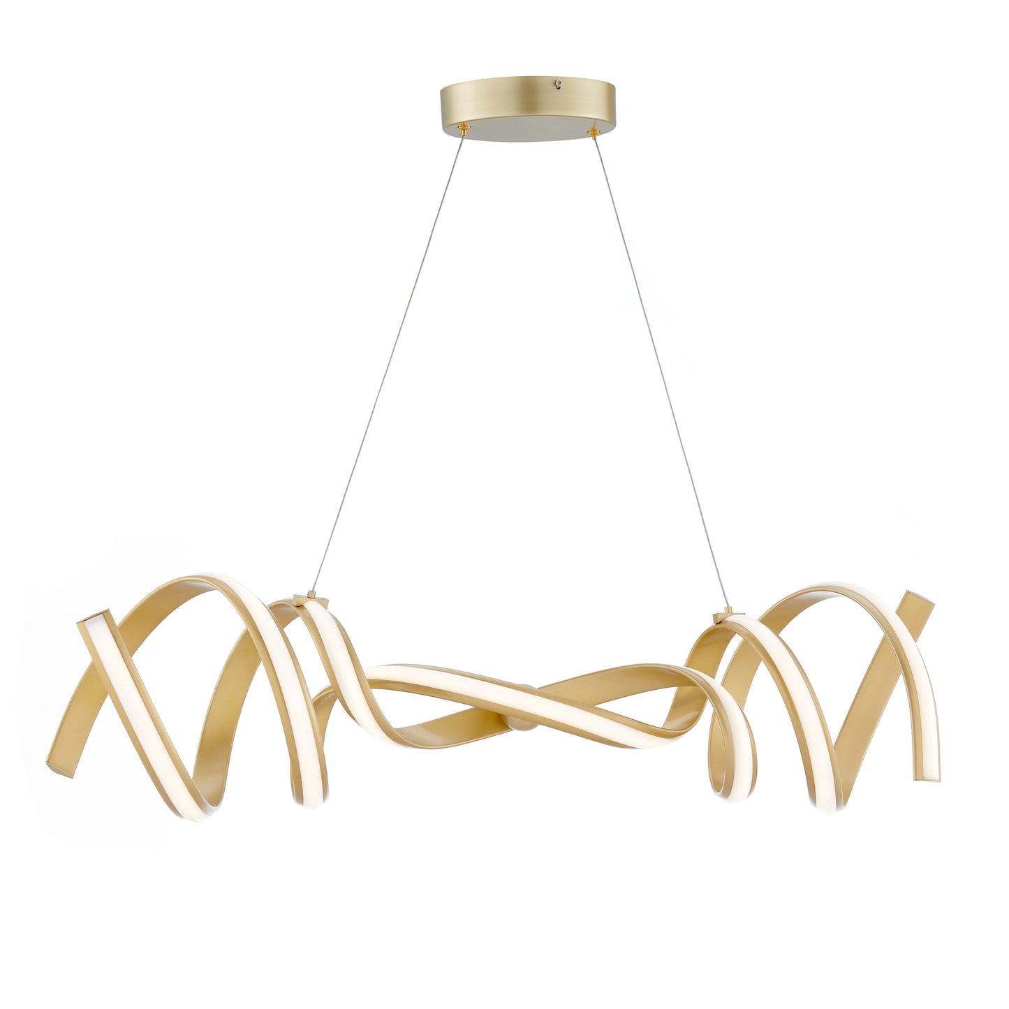Munich LED Horizontal Chandelier // Gold - Disselt Designs