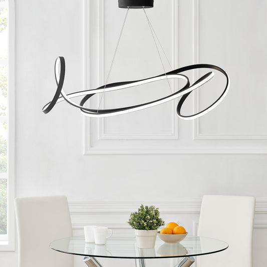 Moscow LED Chandelier // Black - Disselt Designs