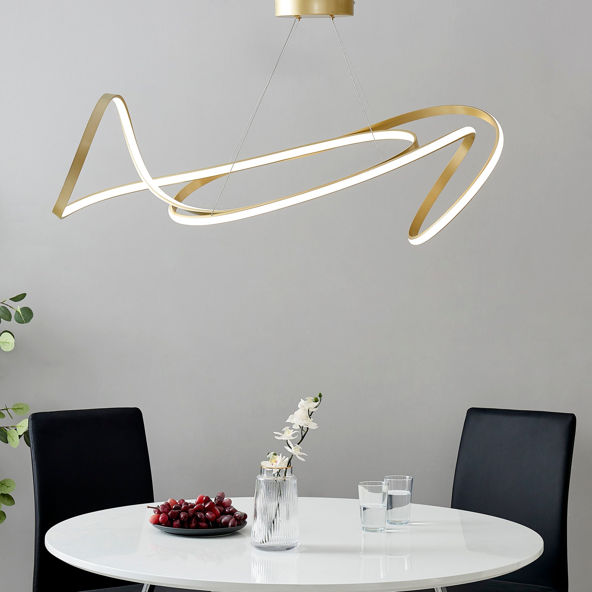 Moscow LED Chandelier // Gold - Disselt Designs