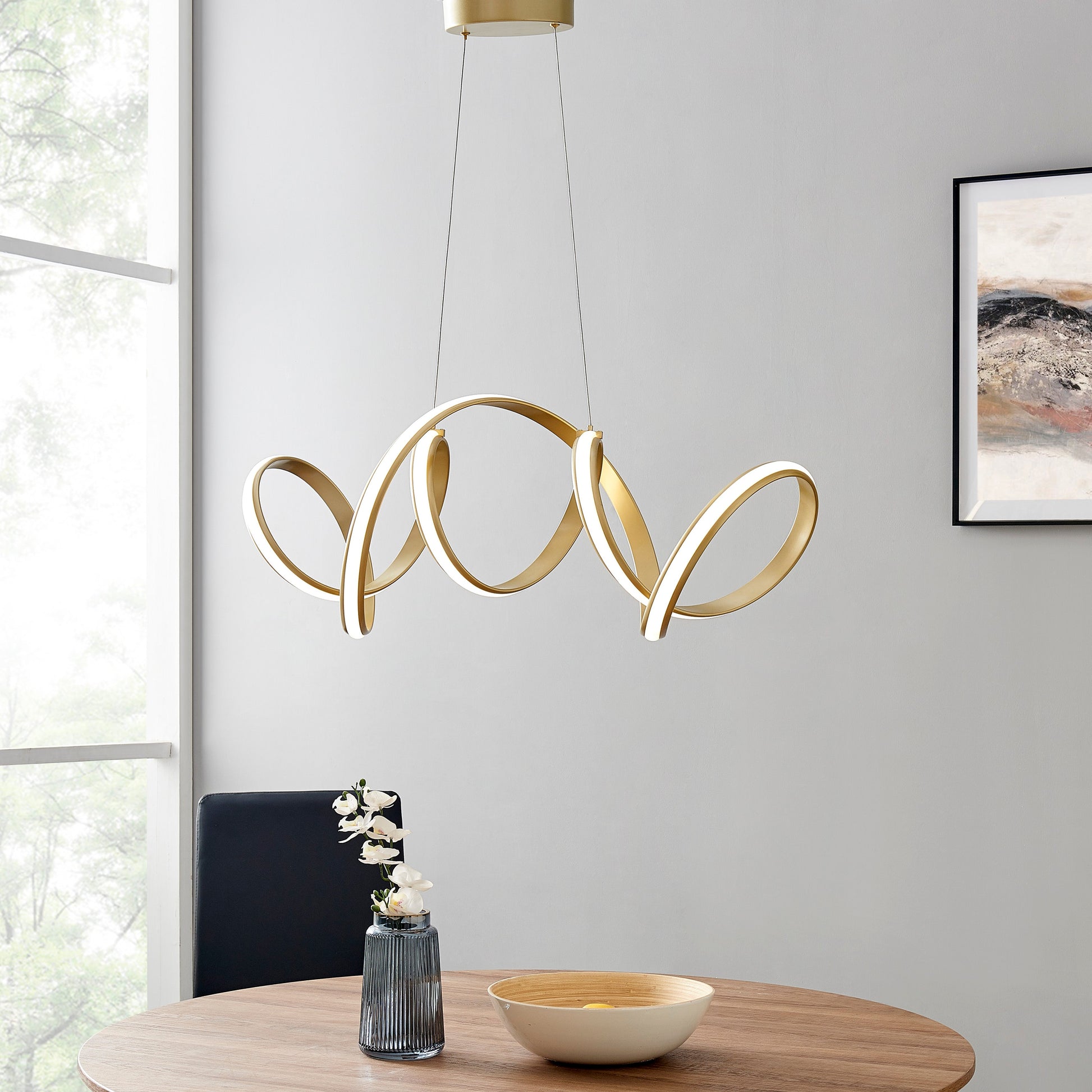 Seville LED Chandelier // Gold - Disselt Designs