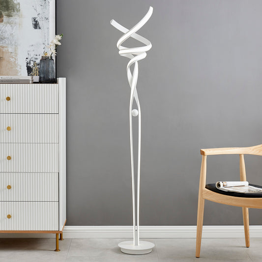Munich LED White 63" Floor Lamp // Dimmable - Disselt Designs