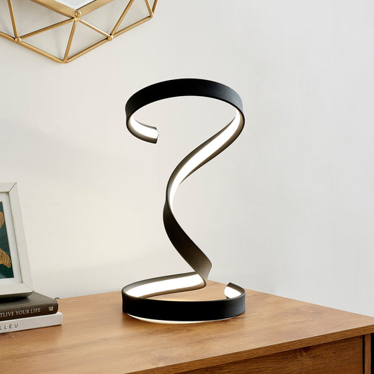 Hamburg Black Table Lamp // LED Strip & Dimmable Switch - Disselt Designs
