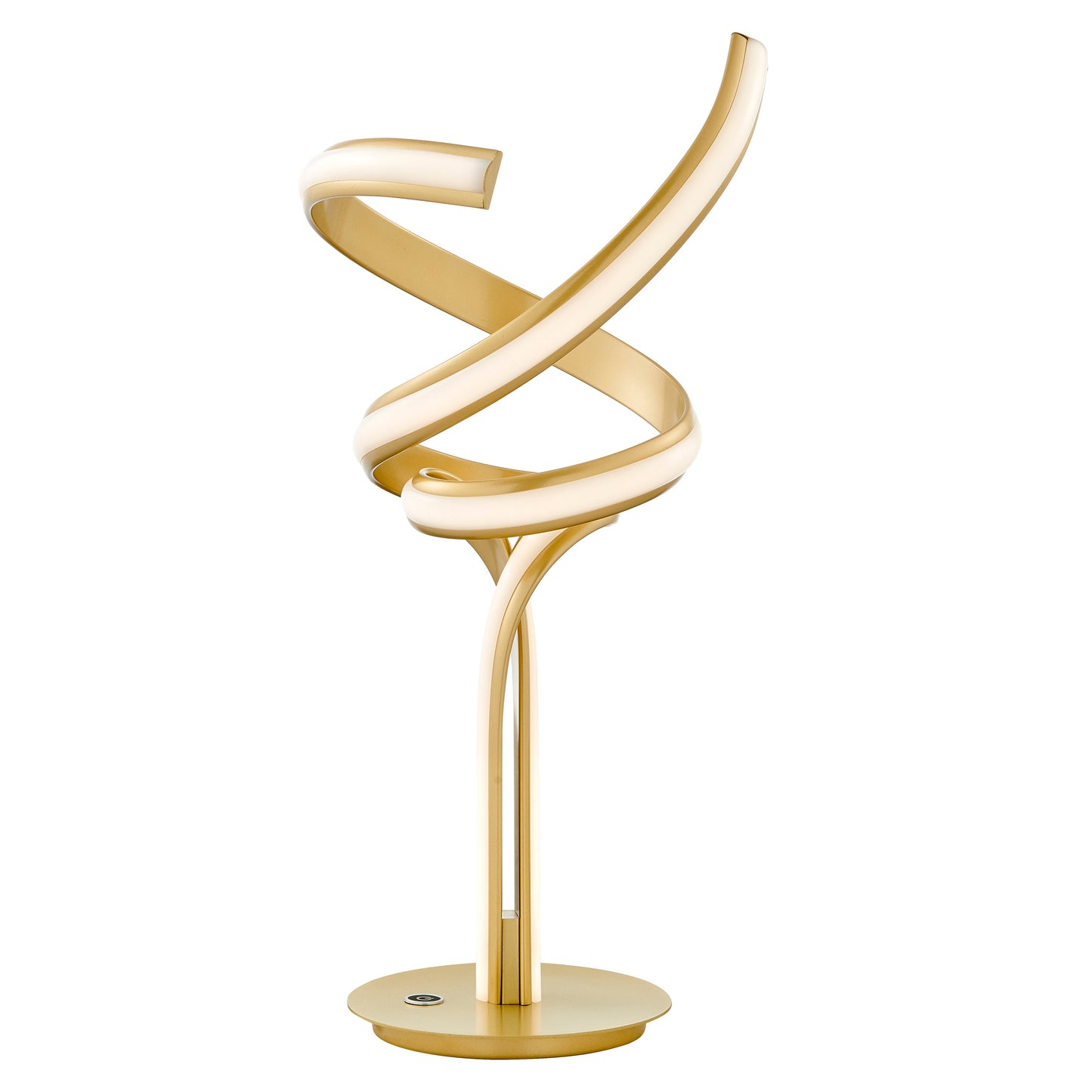 Munich Gold Table Lamp // Natural White LED Strip & Touch Dimmer - Disselt Designs