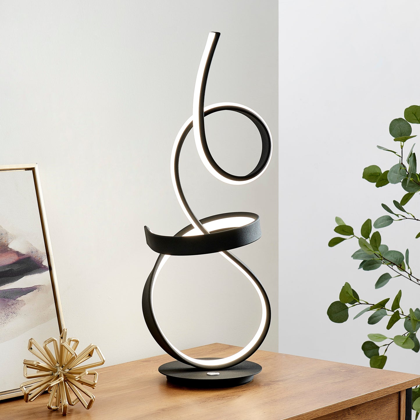 Amsterdam LED with Touch Dimmer Table Lamp // Black - Disselt Designs