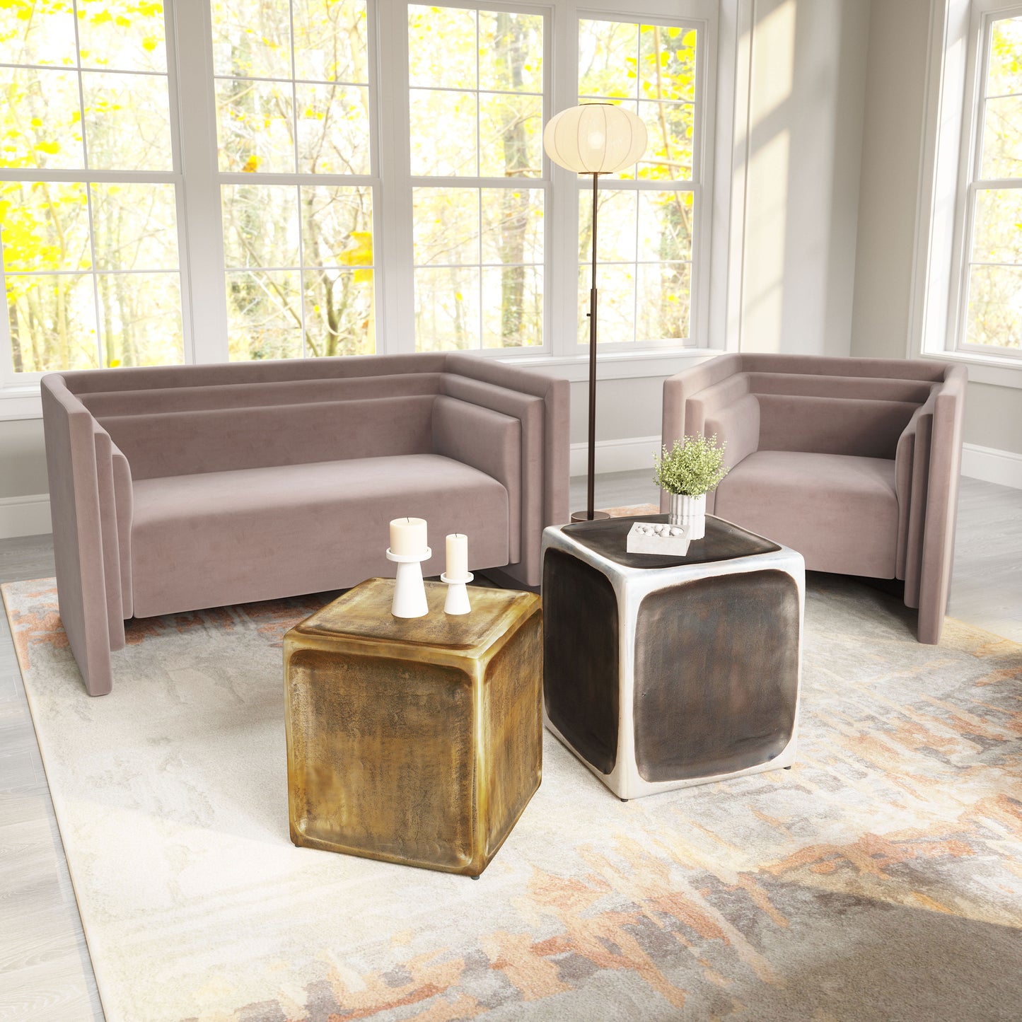 Brics Side Table Set (2-Piece) Multicolor - Disselt Designs