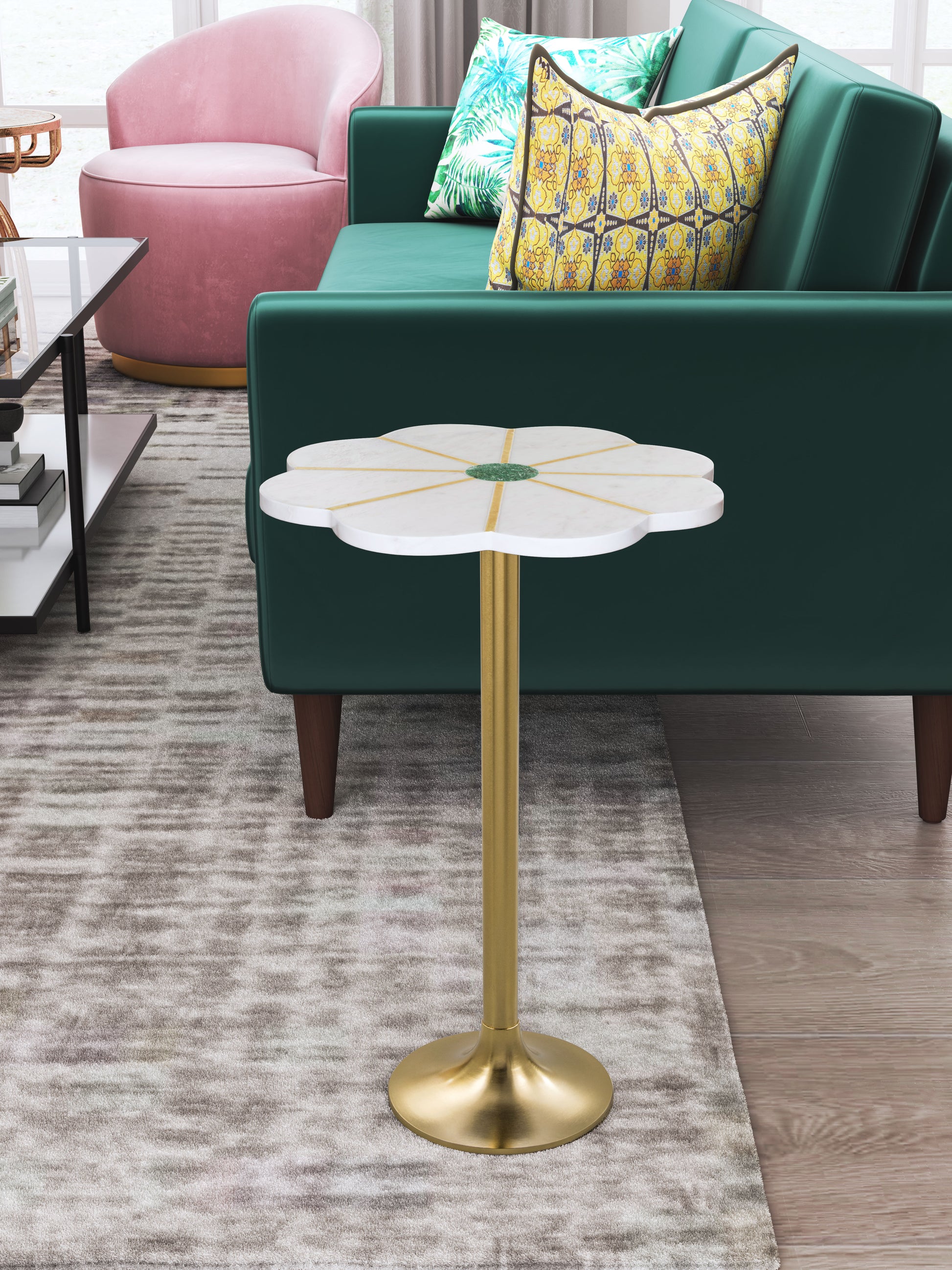 Scallop Side Table Multicolor - Disselt Designs