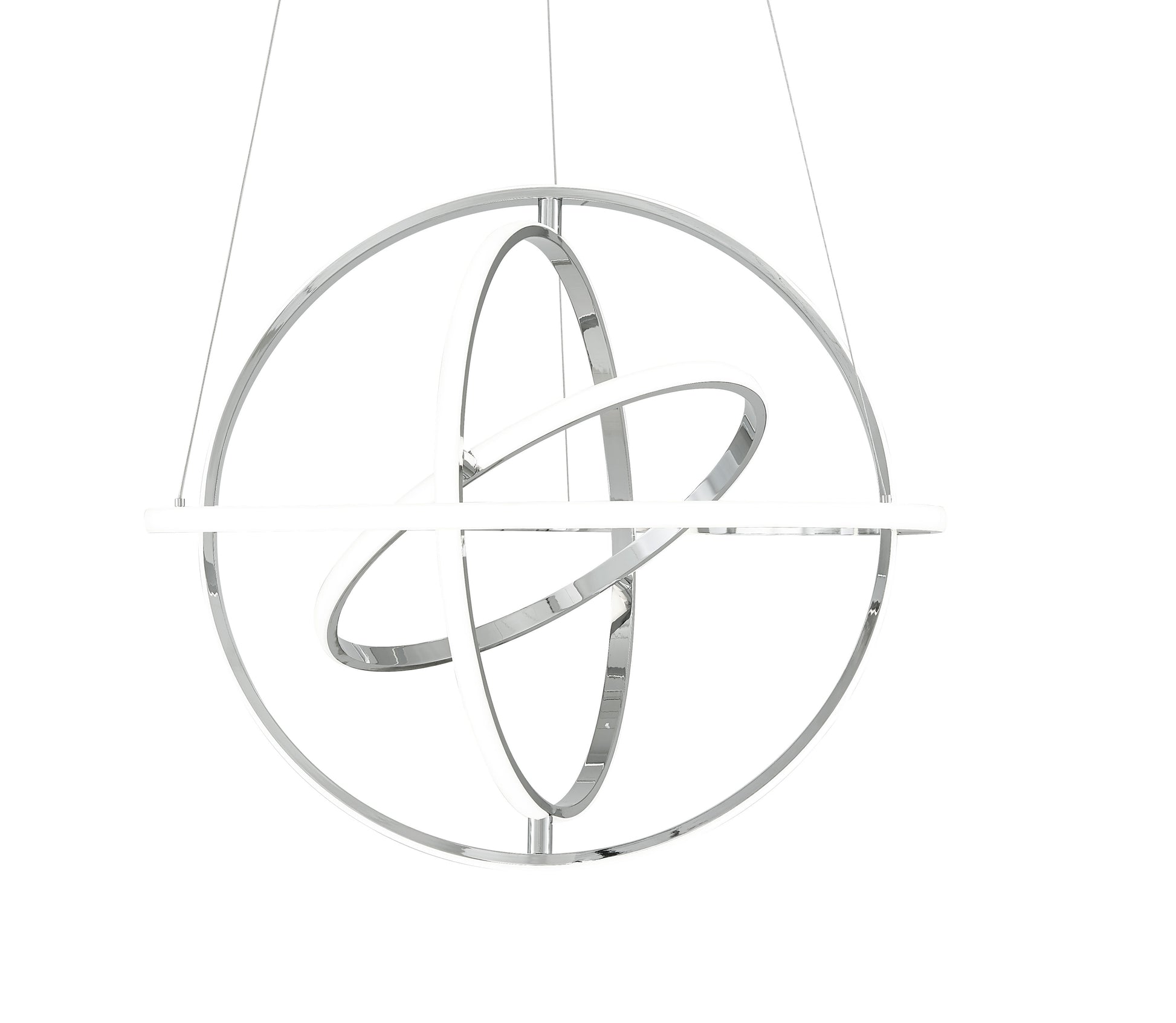 Oxford LED Adjustable Chandelier // Chrome - Disselt Designs