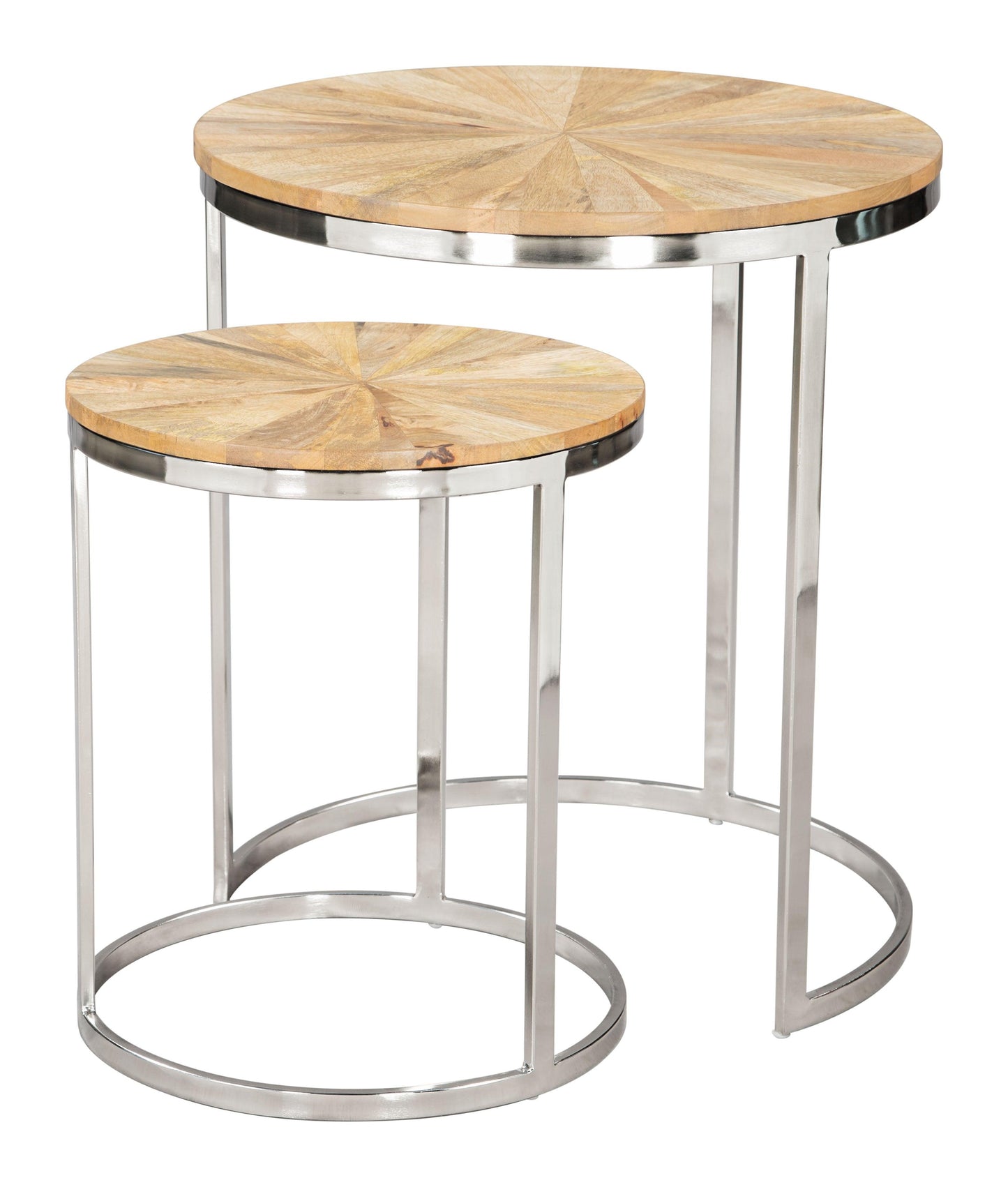 Bari Nesting Table Set (2-Piece) Natural - Disselt Designs