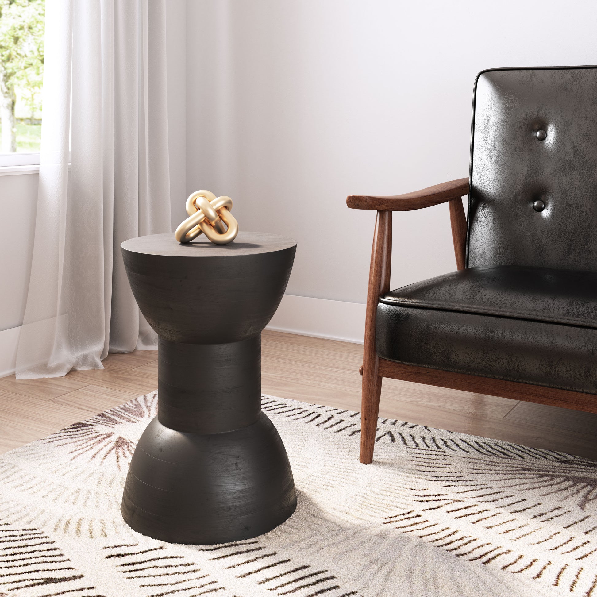 Wisdom Side Table Black - Disselt Designs