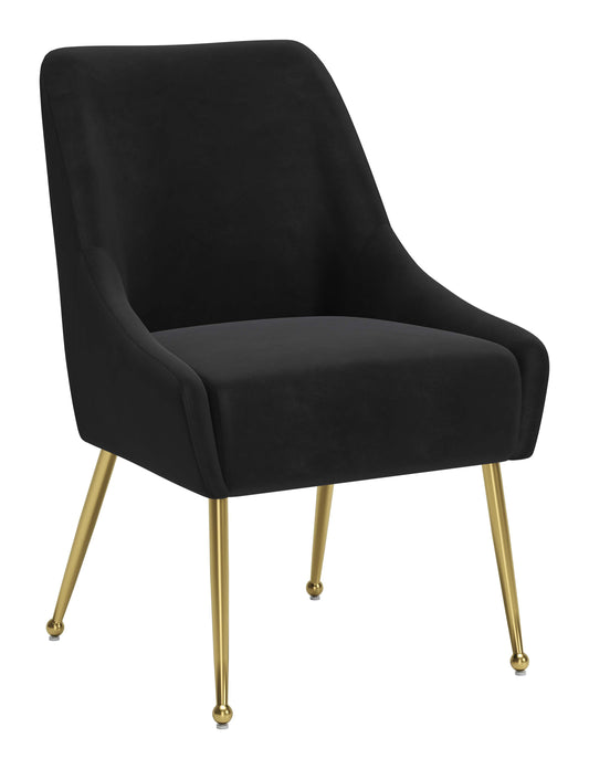 Maxine Dining Chair Black & Gold - Disselt Designs