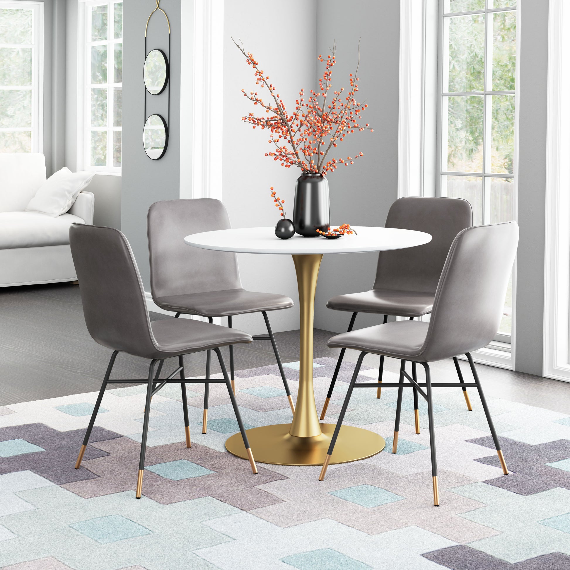 Var Dining Chair (Set of 2) Gray - Disselt Designs