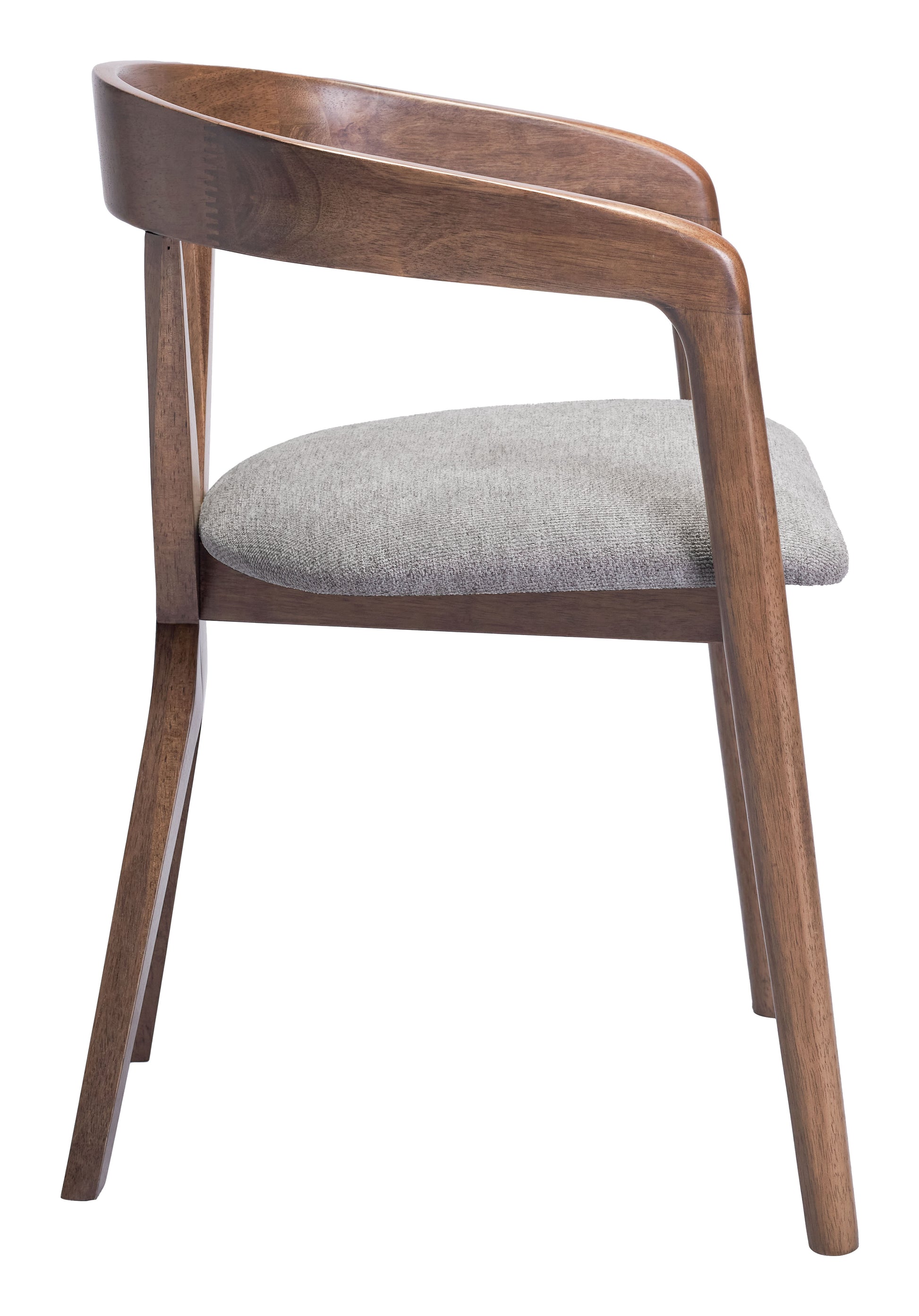 Cairo Dining Chair Dove Gray & Walnut - Disselt Designs