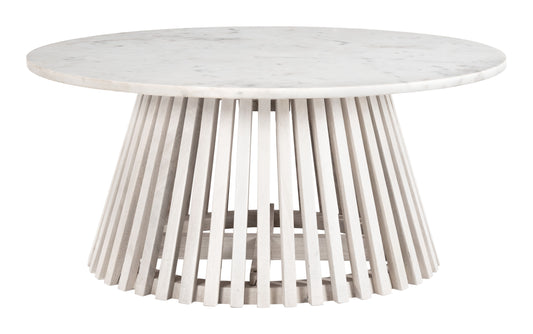 Mazara Coffee Table White & Whitewashed - Disselt Designs