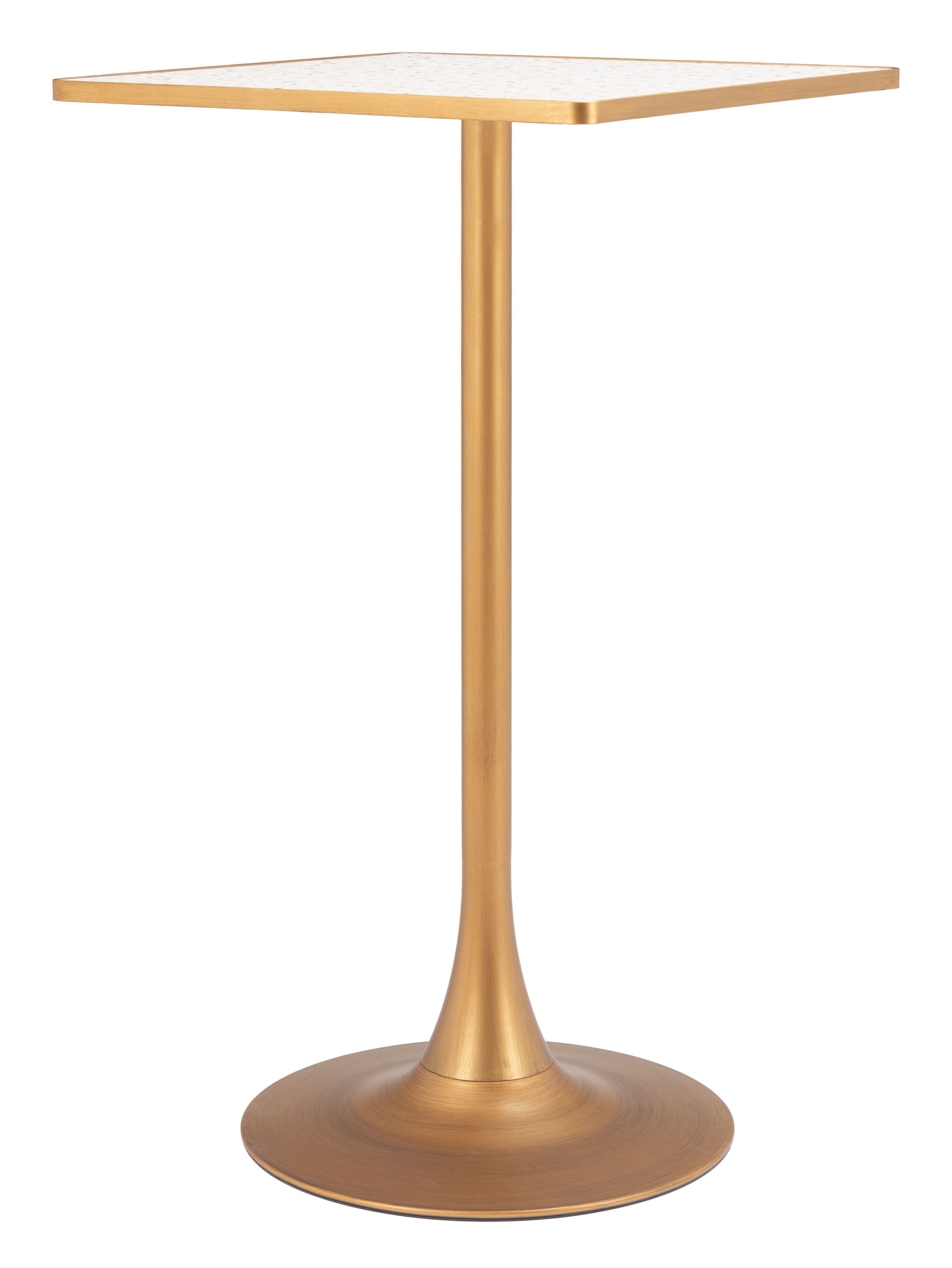 Spot Bar Table Beige & Gold - Disselt Designs