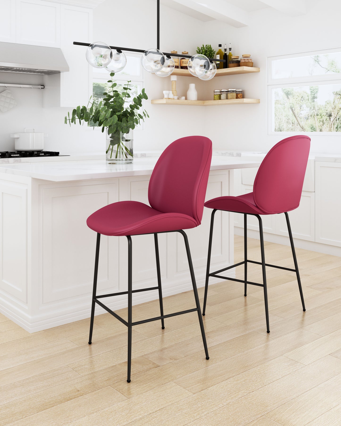 Miles Counter Stool Red - Disselt Designs