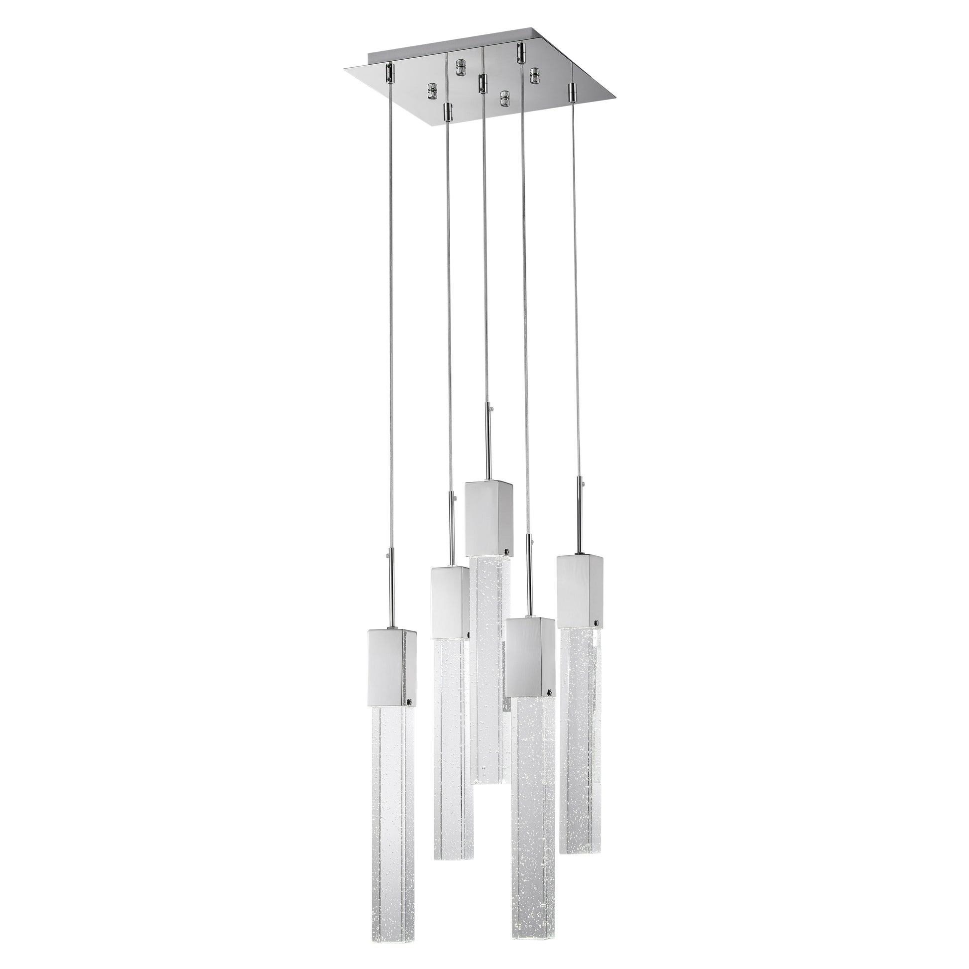Rectangular Crystal Chandelier // XL 5 Light - Disselt Designs
