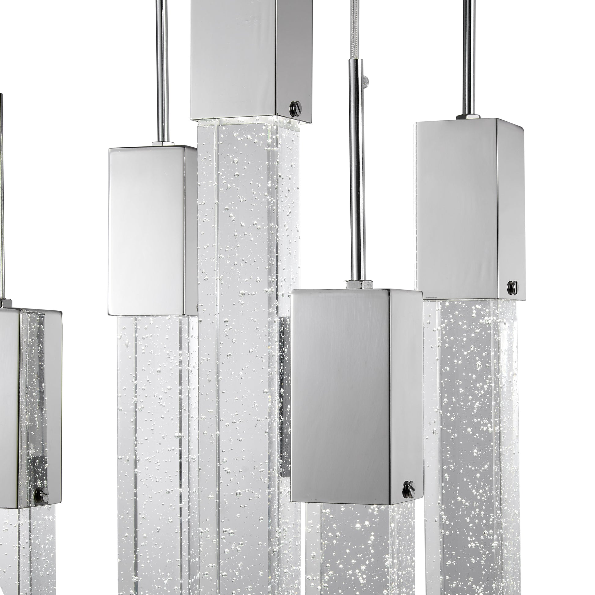 Rectangular Crystal Chandelier // XL 5 Light - Disselt Designs