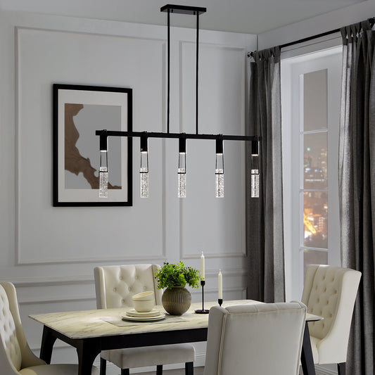 Harmony 5 Light Chandelier // Matte Black - Disselt Designs