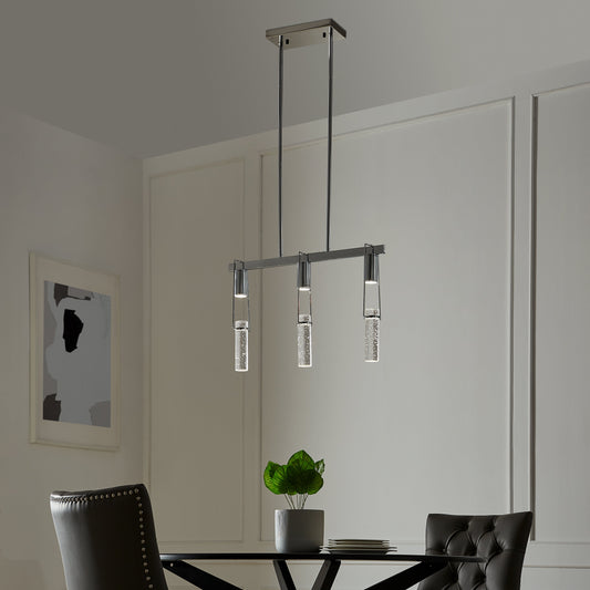 Harmony 3 Light Chandelier // Chrome - Disselt Designs