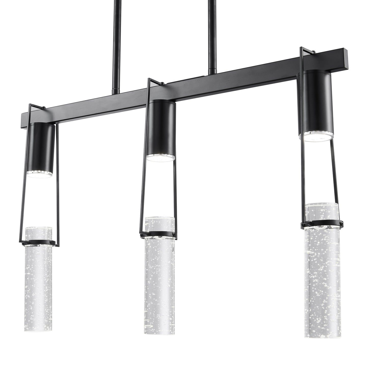 Harmony 3 Light Chandelier // Matte Black - Disselt Designs