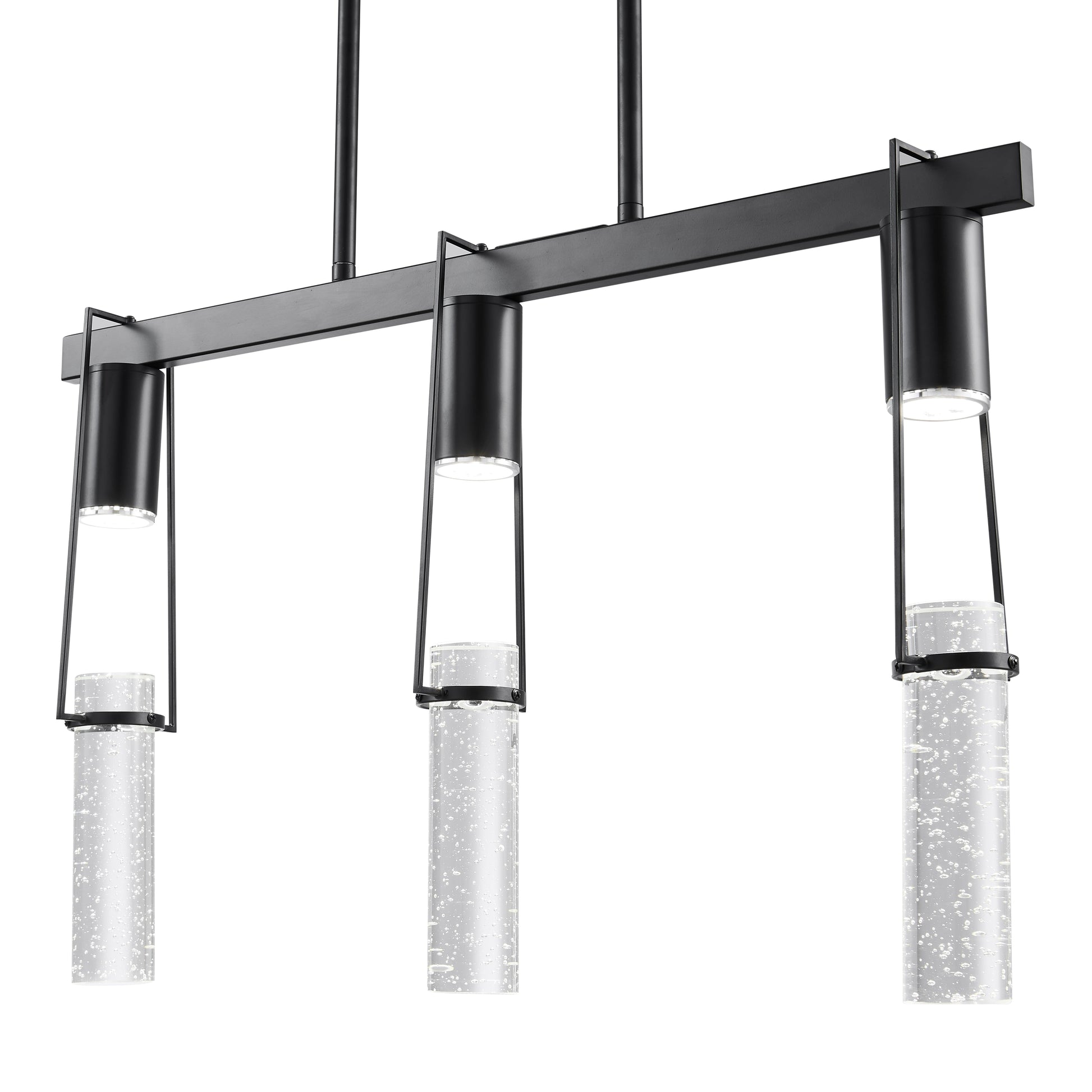 Harmony 3 Light Chandelier // Matte Black - Disselt Designs