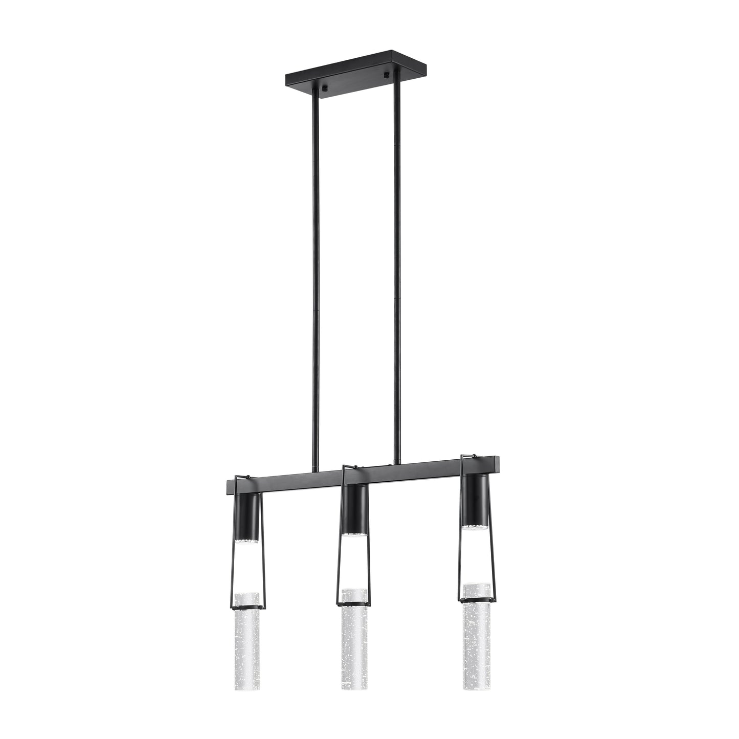 Harmony 3 Light Chandelier // Matte Black - Disselt Designs