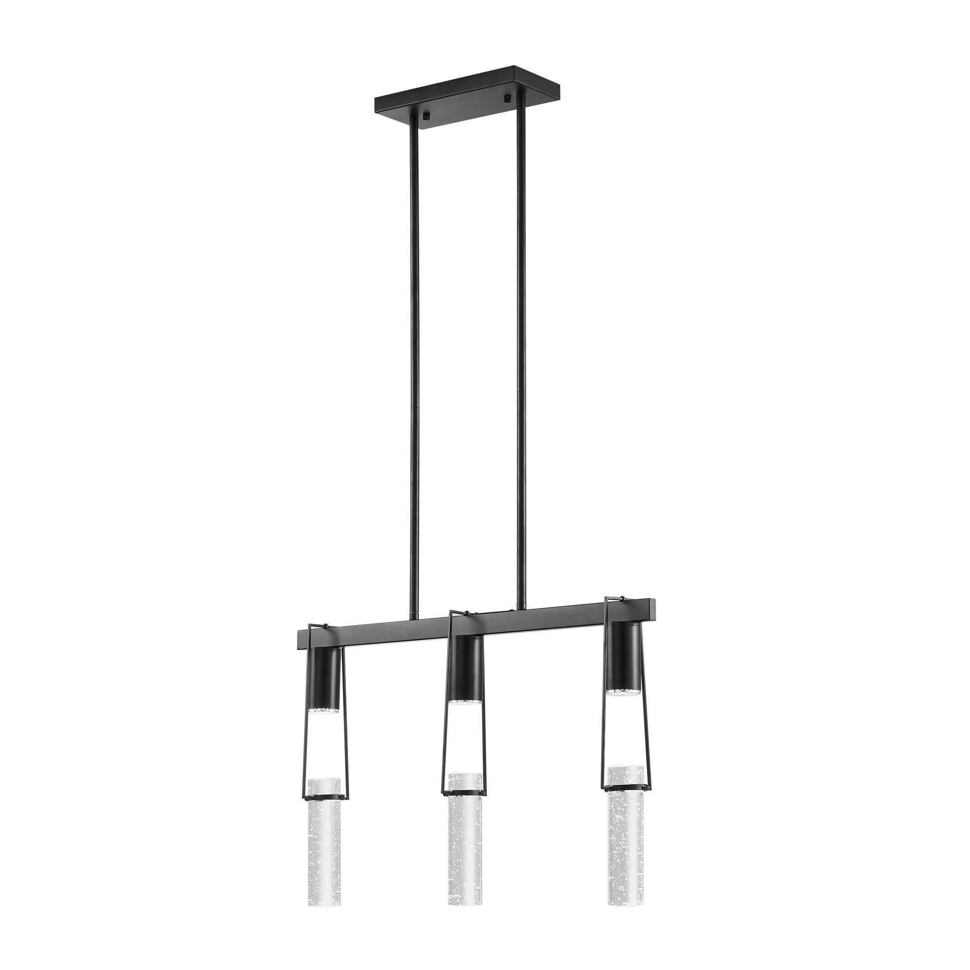 Harmony 3 Light Chandelier // Matte Black - Disselt Designs