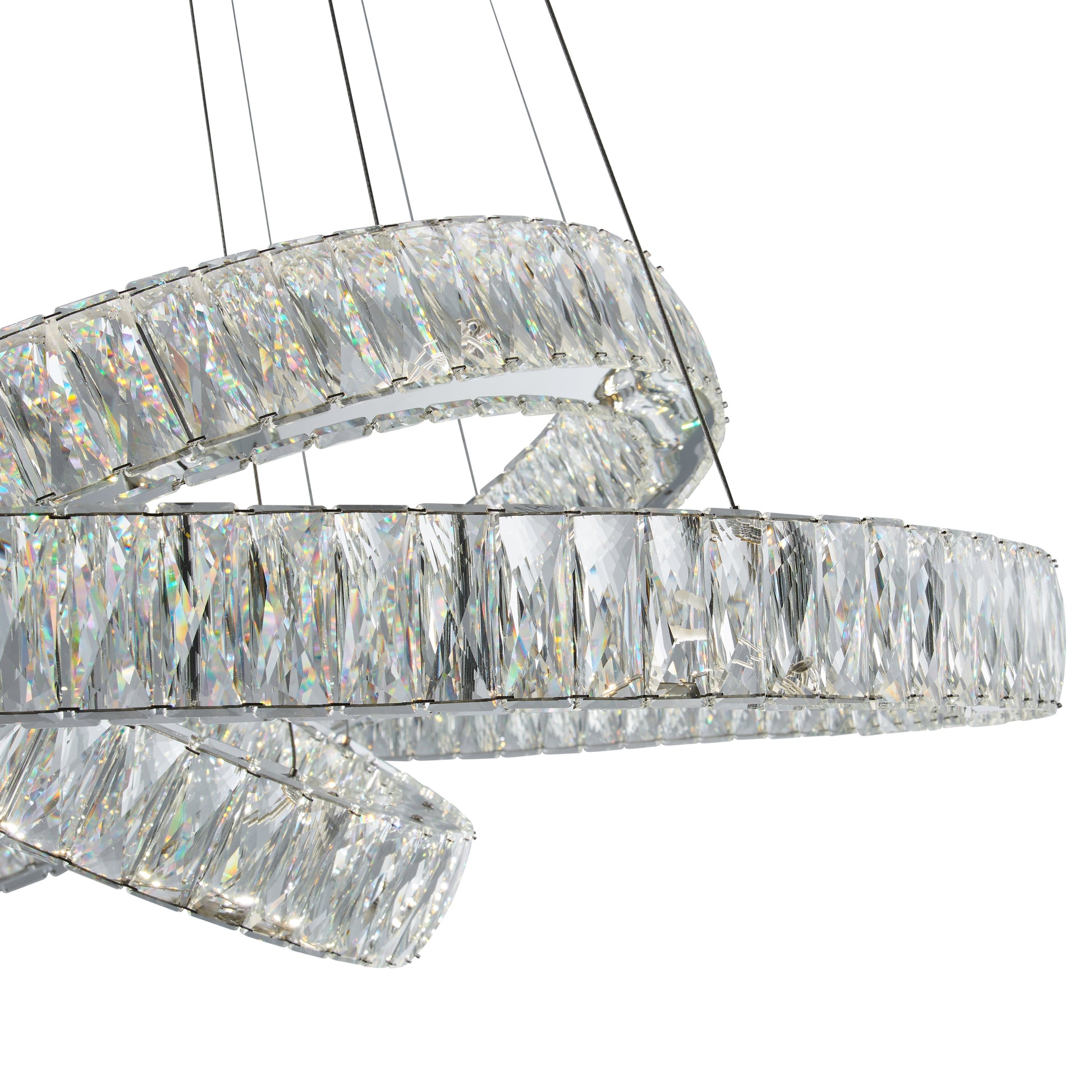 Crystal Elegance Three Ring Chandelier - Disselt Designs