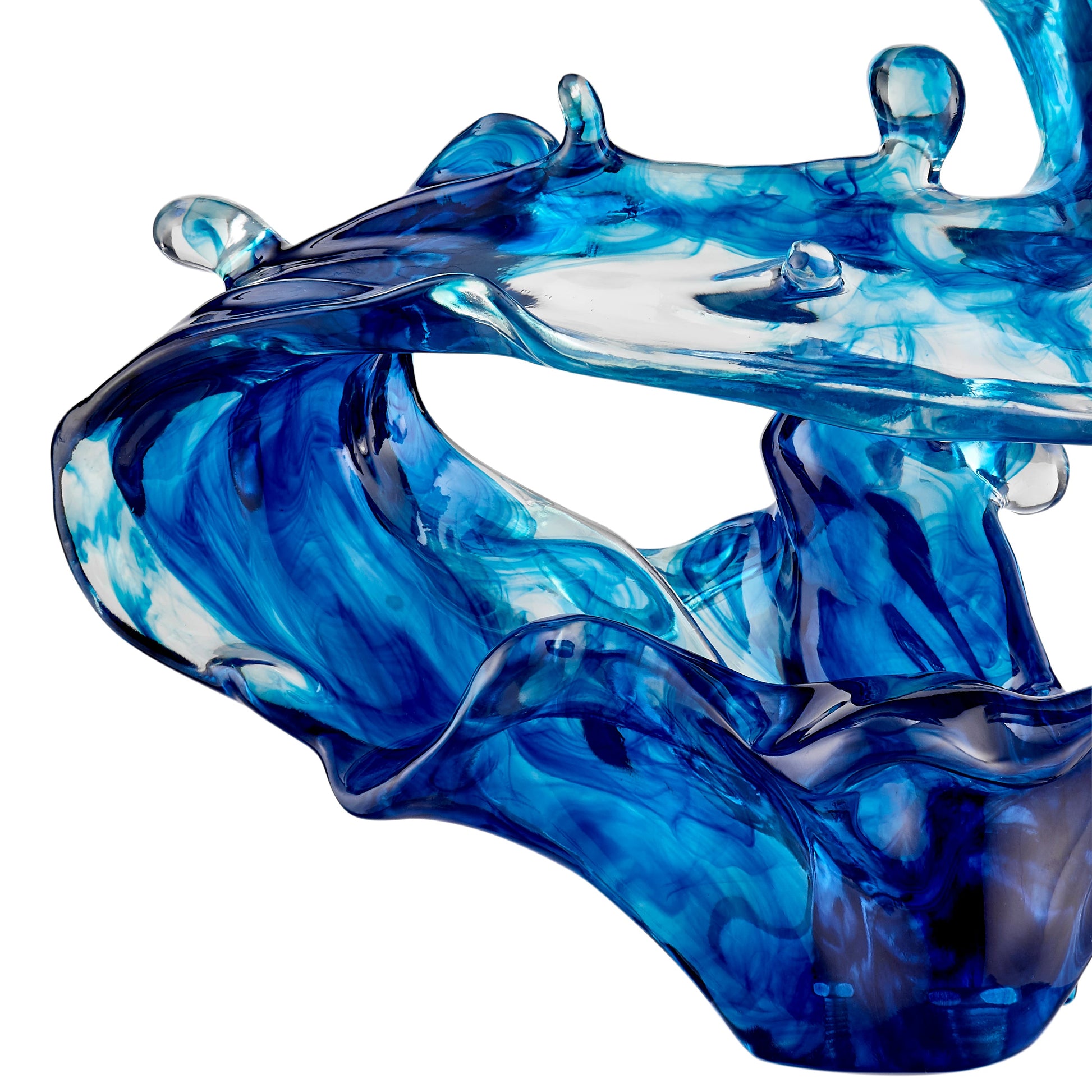 Breaker Wave 21" Tall Sculpture // Ocean Blue - Disselt Designs