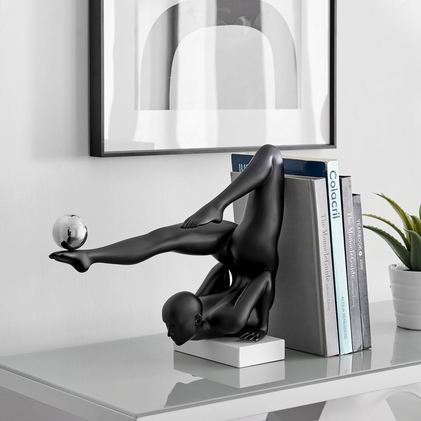 Margaux Doll Sculpture // Matte Black and Steel - Disselt Designs
