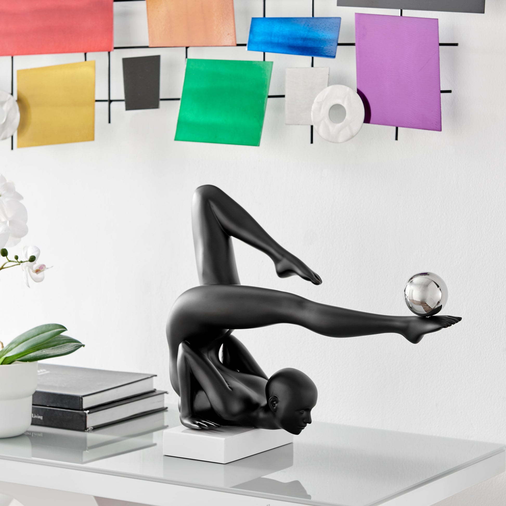 Margaux Doll Sculpture // Matte Black and Steel - Disselt Designs