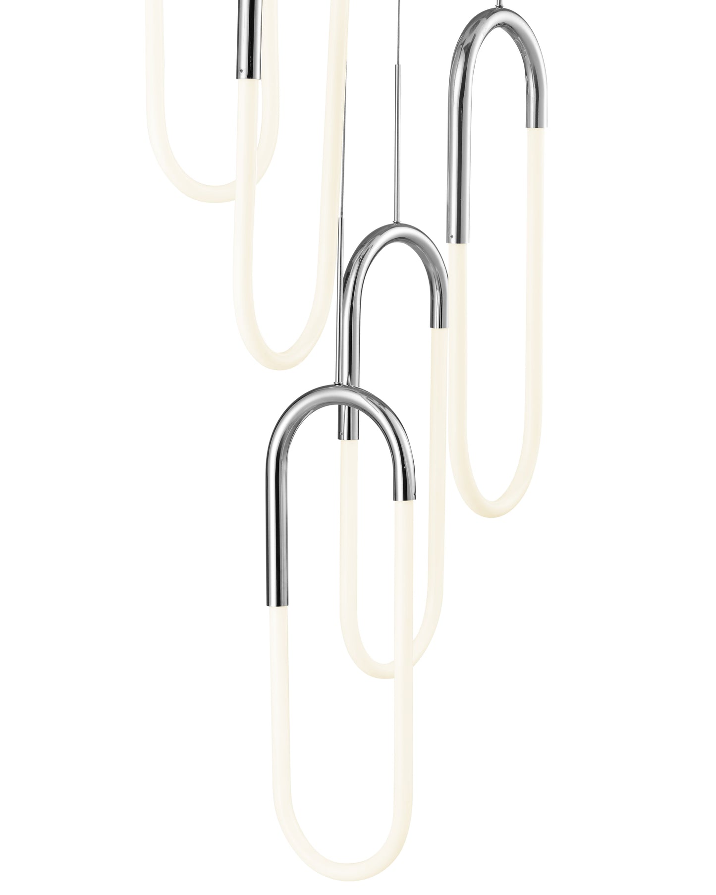LED Five Clips Chandelier // Chrome - Disselt Designs