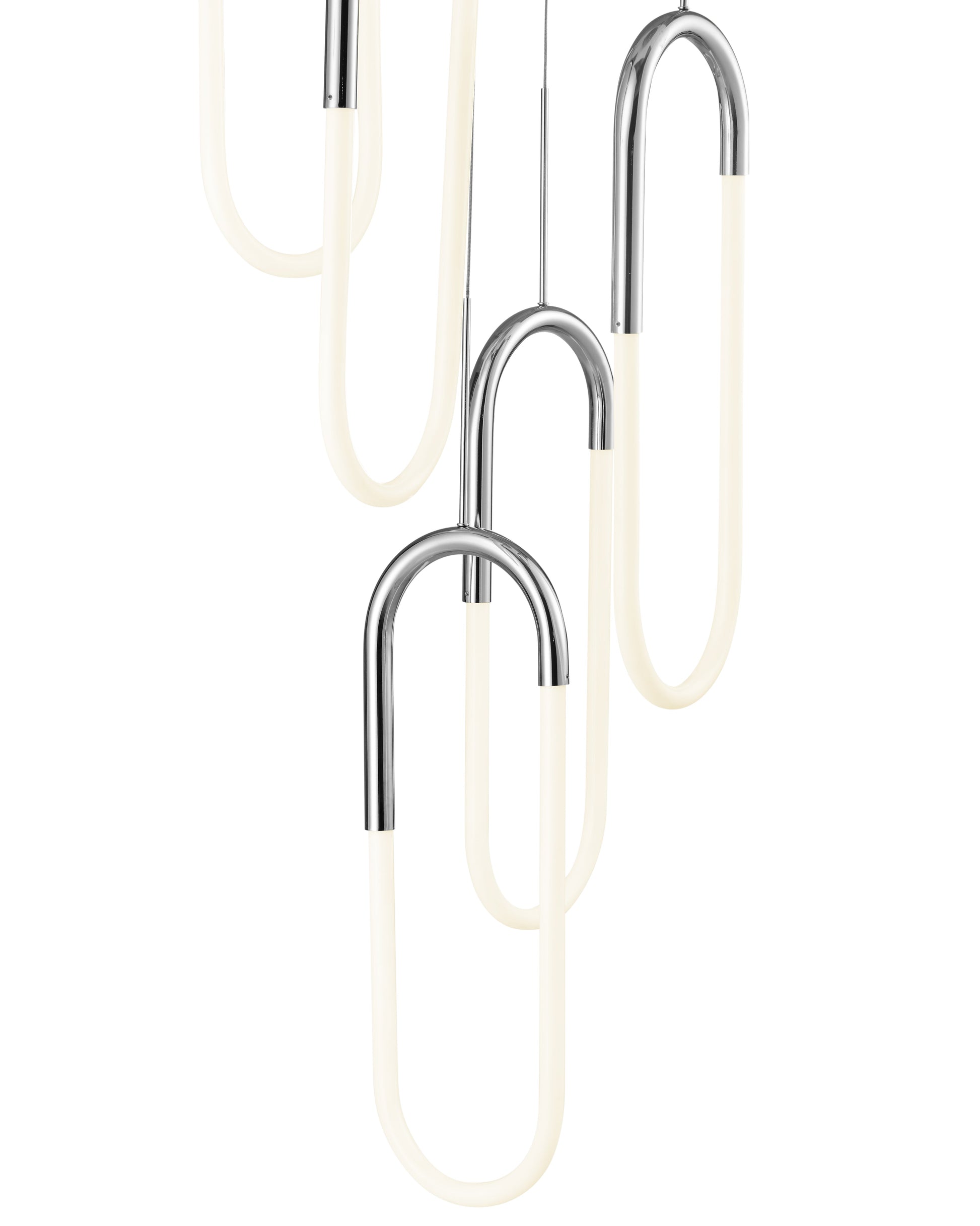 LED Five Clips Chandelier // Chrome - Disselt Designs