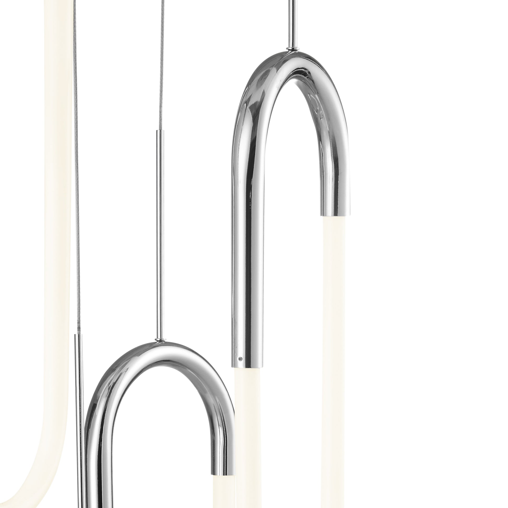 LED Five Clips Chandelier // Chrome - Disselt Designs