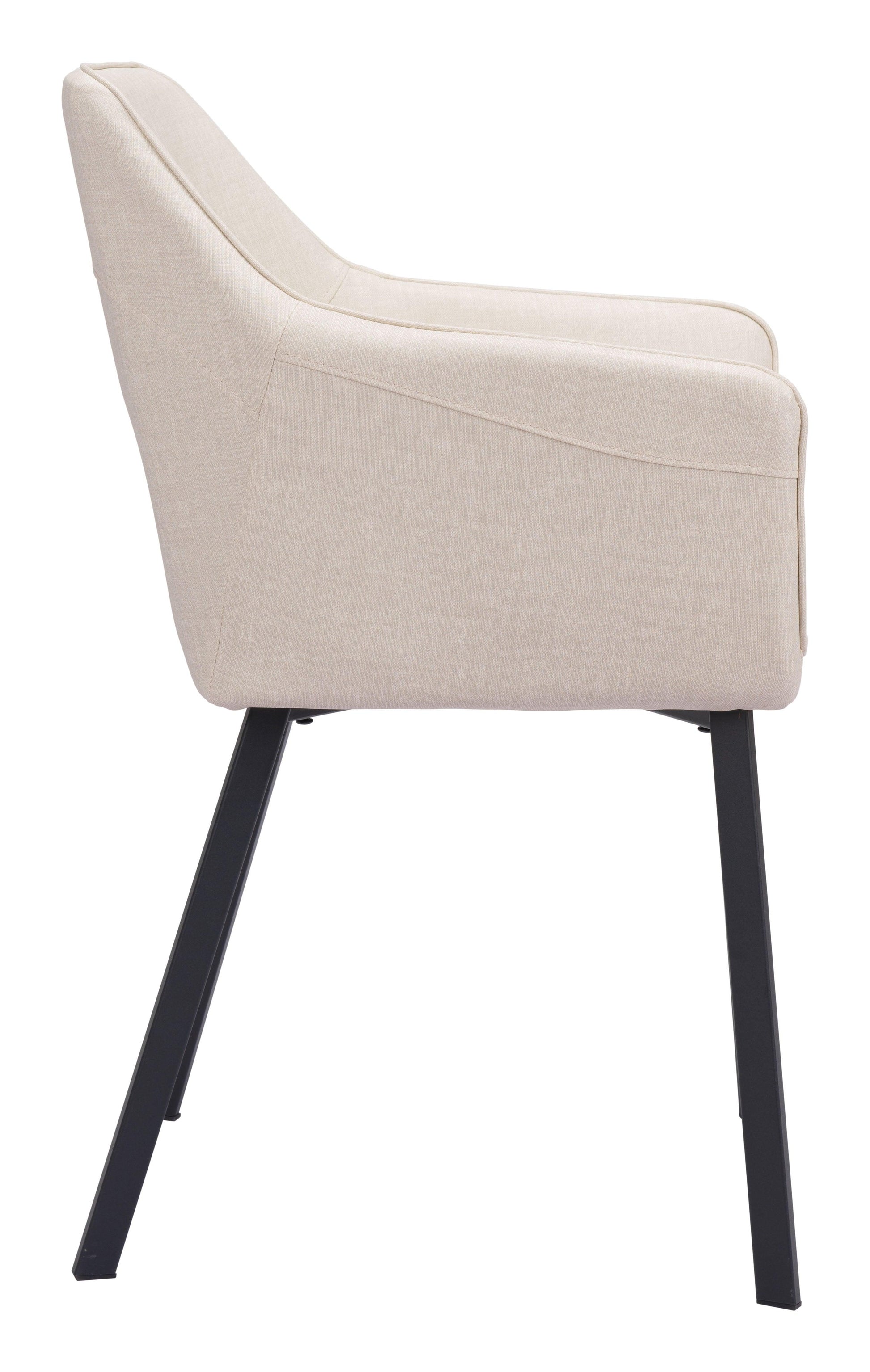 Adage Dining Chair (Set of 2) Beige - Disselt Designs