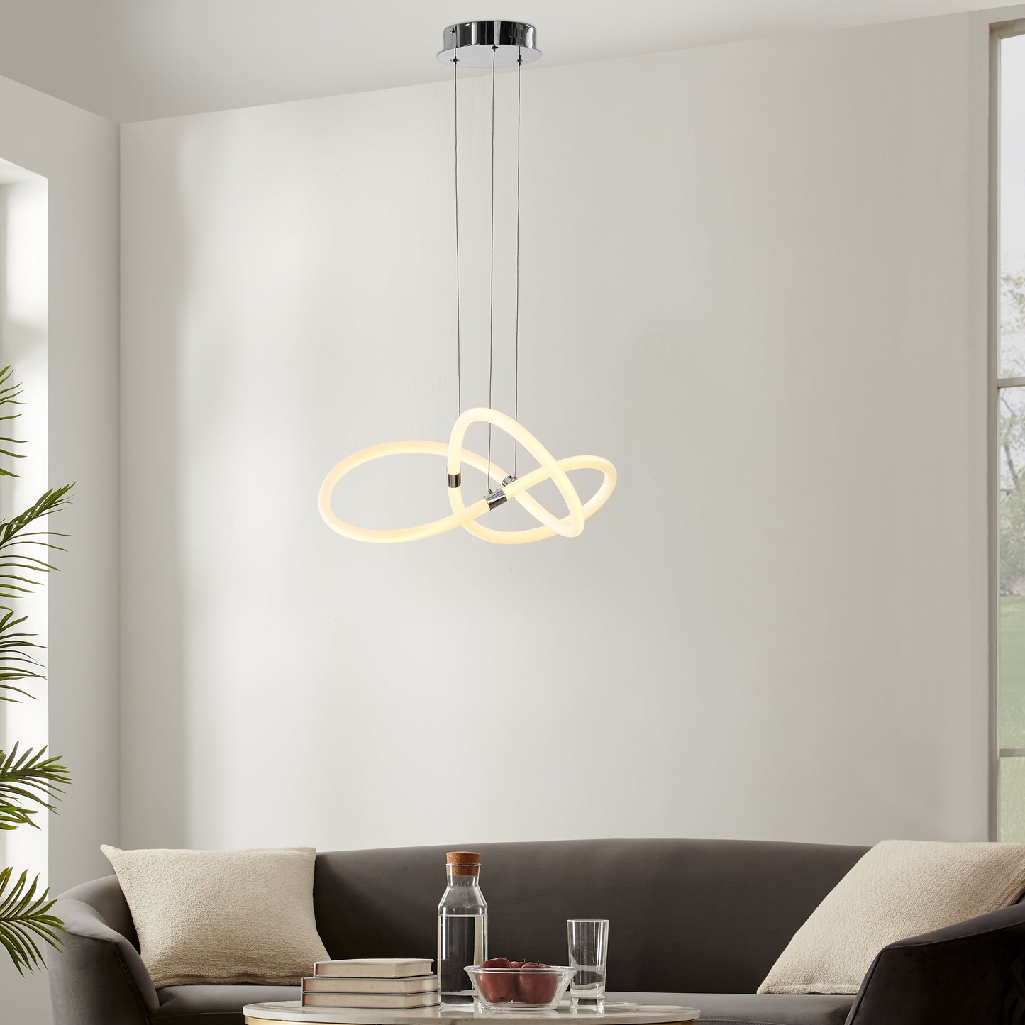 Daisy LED Adjustable Chandelier // Chrome - Disselt Designs