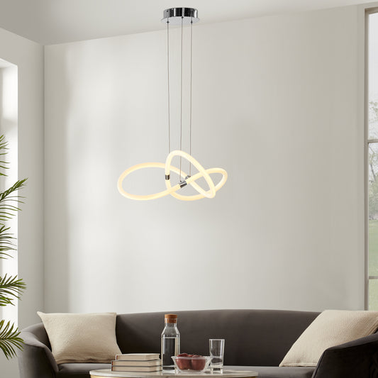 Daisy LED Adjustable Chandelier // Chrome - Disselt Designs